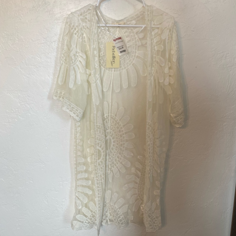 Rebellion Cream Lace Cover-Up